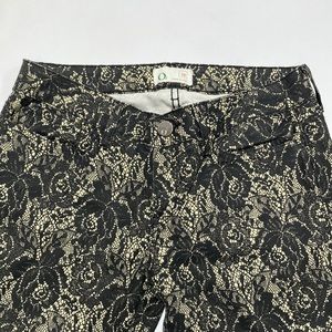O2 Lace Floral Skinny Jeans